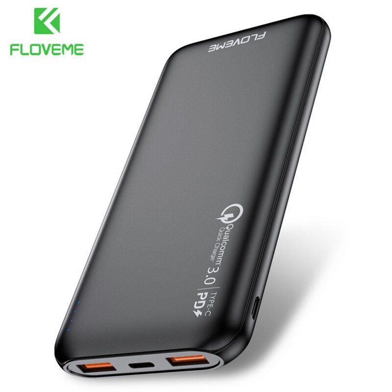 QC3.0 Snel Opladen Power Bank Snel Opladen 10000Mah Opladen Schat 10000Mah Snel Opladen Dubbele Usb Mobiele Power Bank