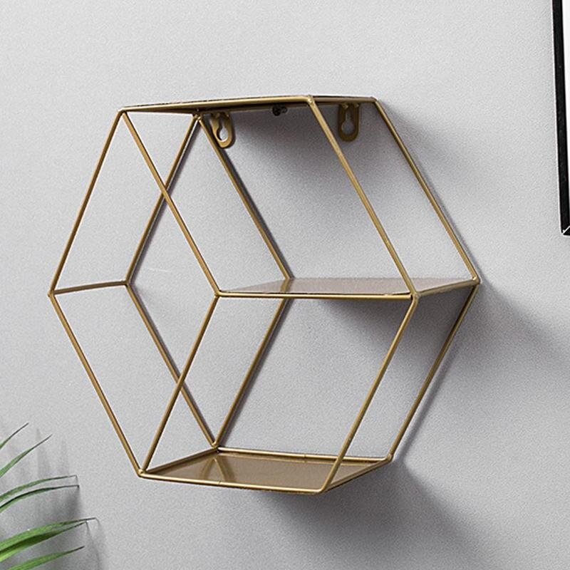 Scandinavische stijl woonkamer slaapkamer kamer decoratie opbergrek ronde smeedijzeren wandplank wandhanger kamer decoratieve plank