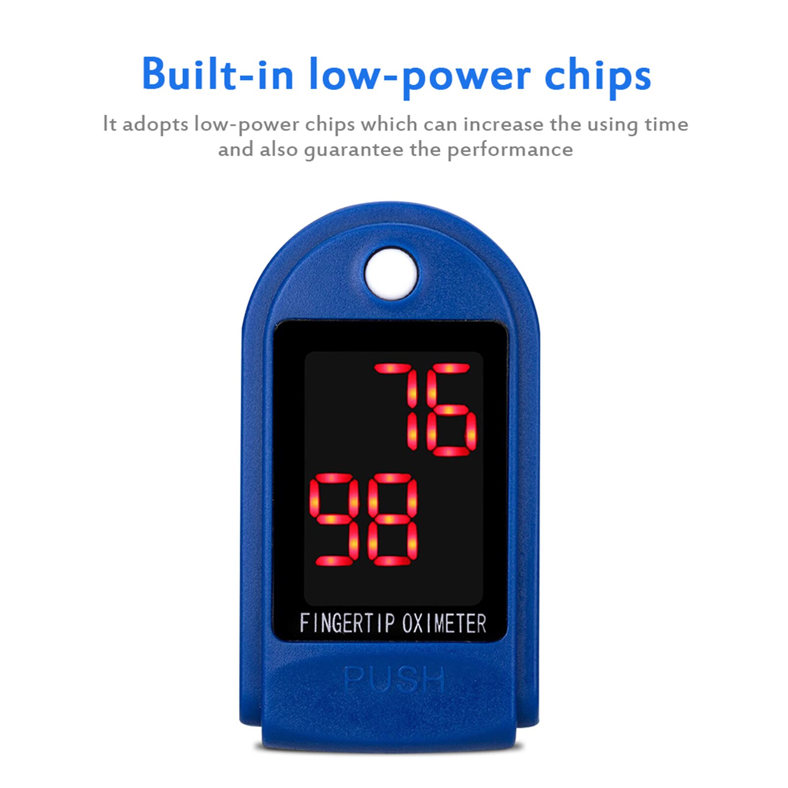 Fingertip Pulse Oximeter Blood Oxygen Saturation Monitor with LED Display Tester Tool