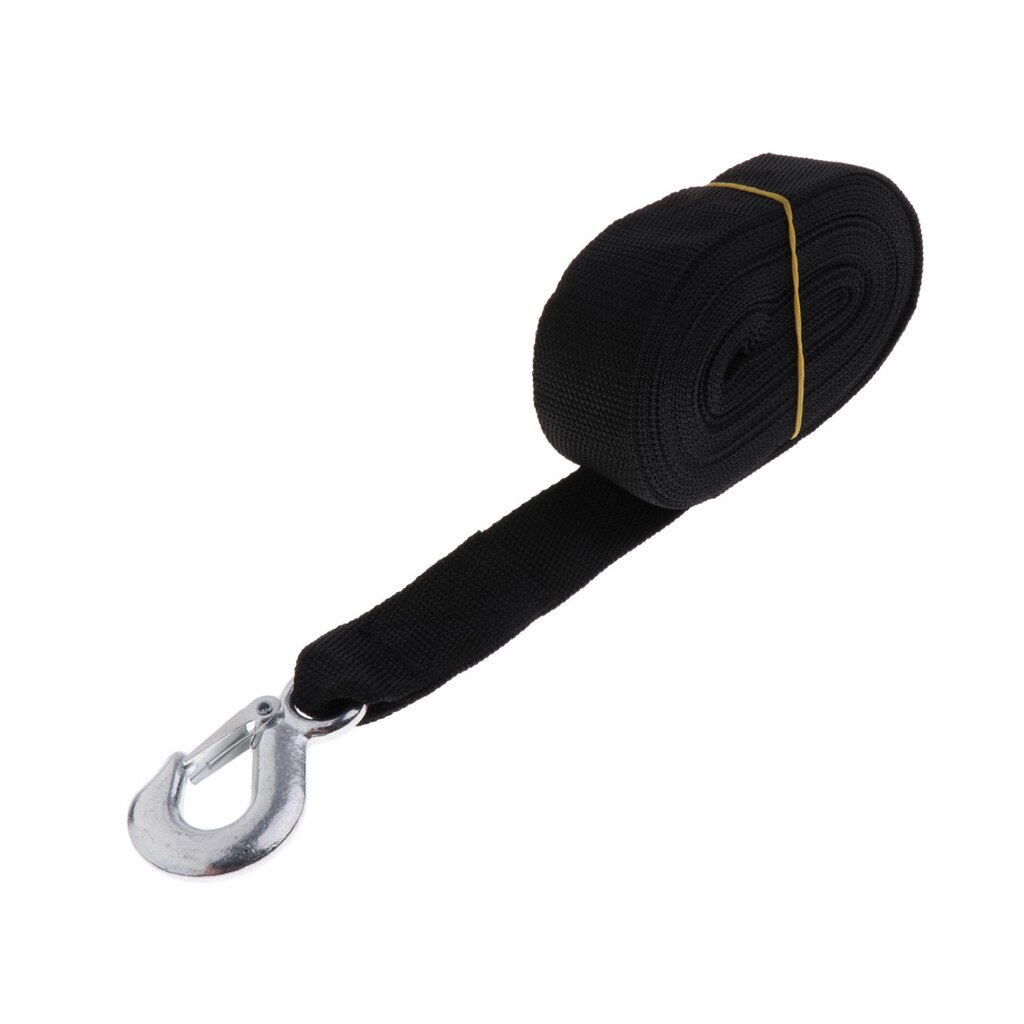 7.5m Marine Winch Trailer Replacement Webbing Nylon Strap + Heavy Duty Hook