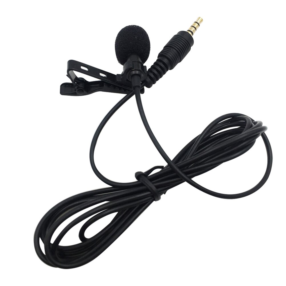 1/2 PCS Microphone Clip-on Lavalier Lectures Microfono For Speaking Speech Mobile Phone Long Cable Collar Clip Tie Lapel: 2