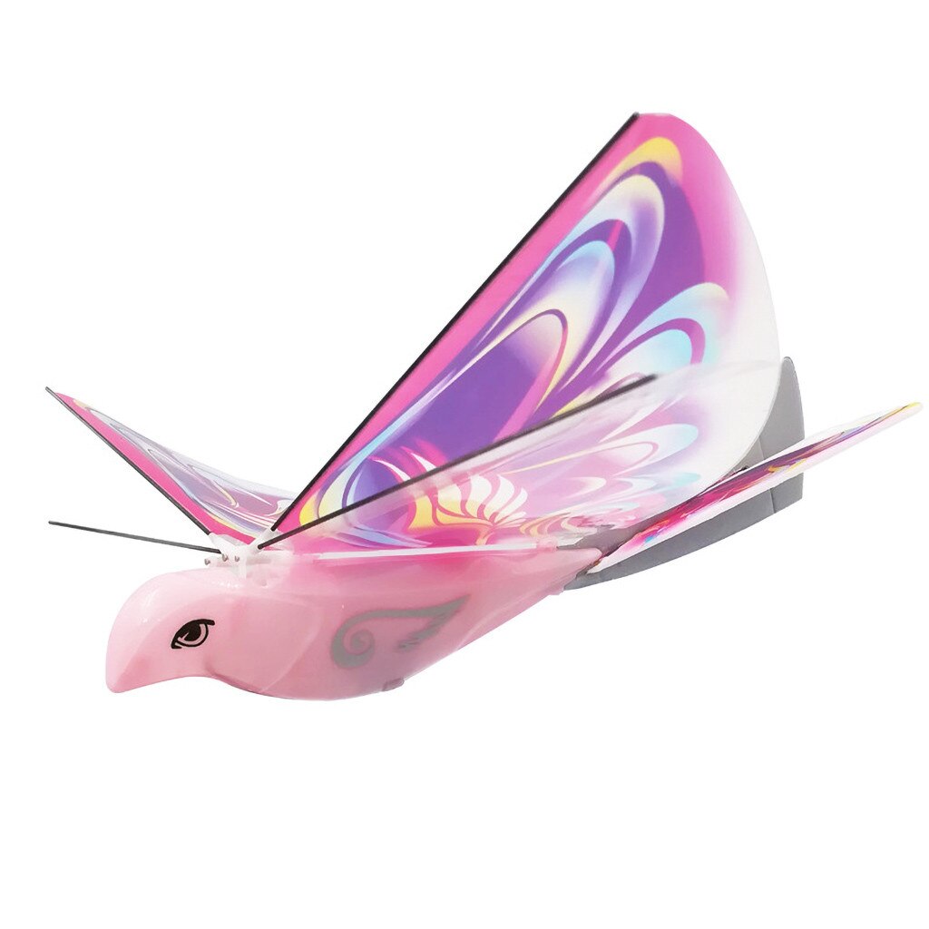 The Latest Electronic Flying Bird Hand-To-Fly Toy Can Be Used Outdoors At Home Beautiful appearance easy and safe operation: Pink