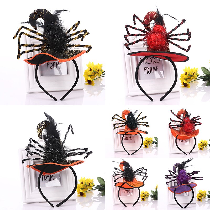 Heksenhoed hoofddeksel halloween spin hoofdband feest pompoen decoratie