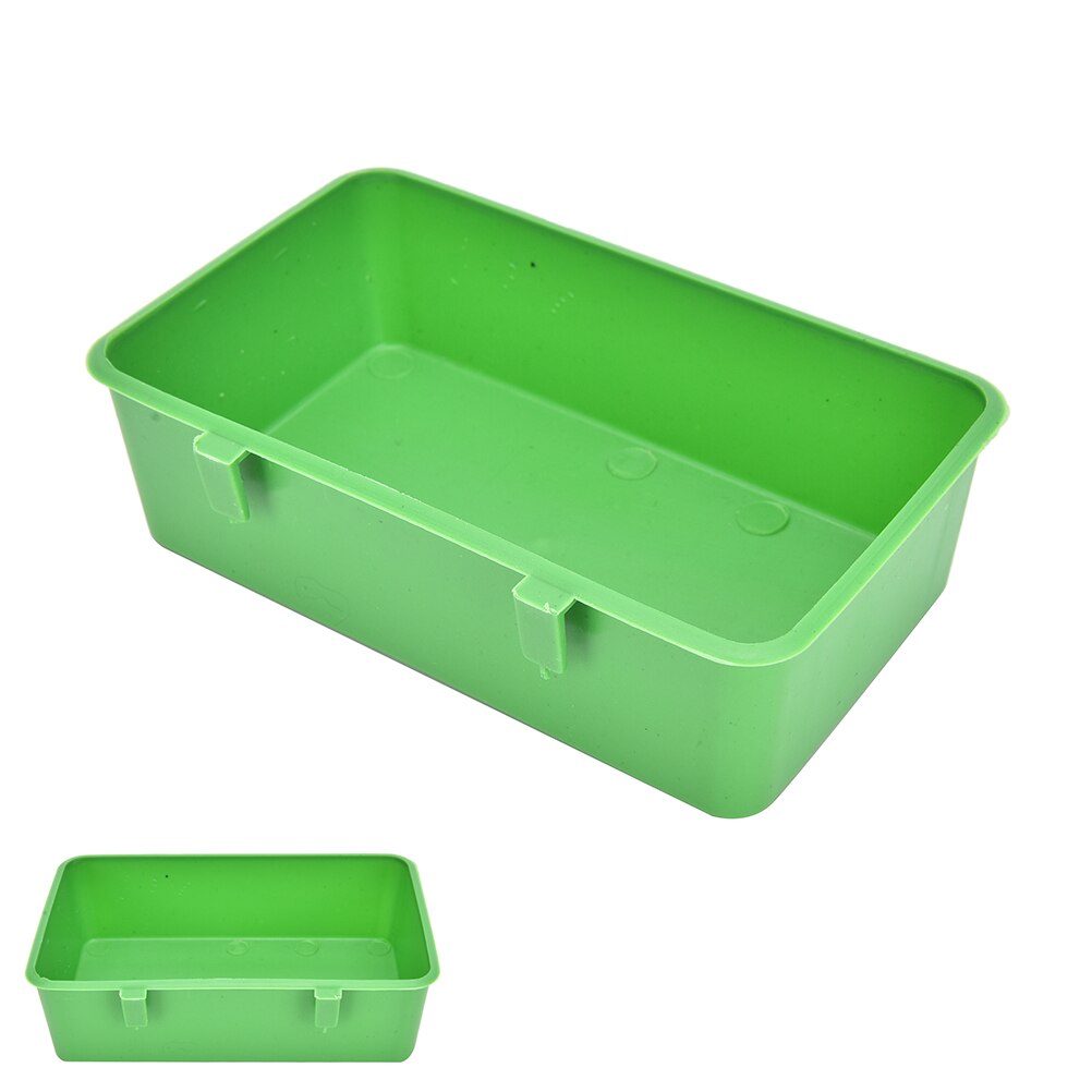 1 unidad de plástico para bañera de aves y loros, caja de limpieza para alimentar comida, caja de agua, accesorios de juguete para mascotas