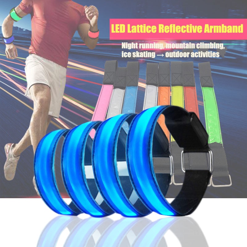 1 Paar Led Armband Lichtgevende Armband Arm Band Led Licht Armbanden Voor Night Running Sport XD88