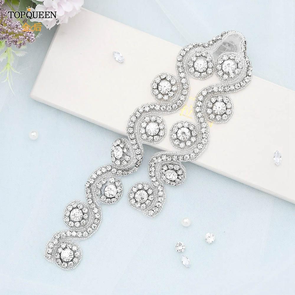TOPQUEEN S10, cinturón de boda a la , cinturones de lujo ostentosos para mujer, faja enjoyada, cinturón Formal con diamantes de imitación