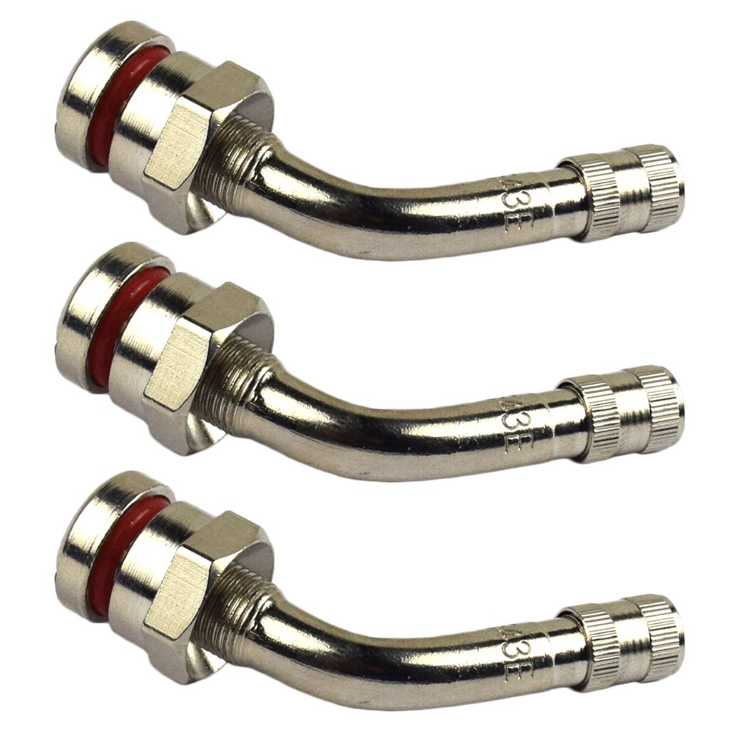 3x Car TR543E neumático de camión sin cámara neumático vástagos de válvula de latón con curva de 75 grados