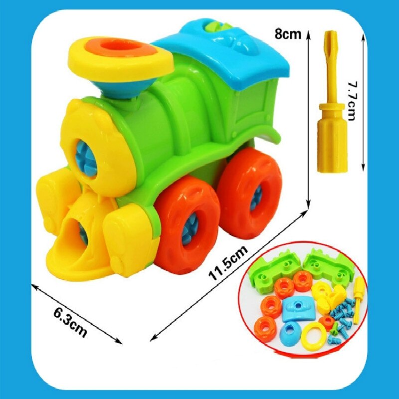 Early Learning Education DIY Screw Assembly Engineering Vehicle Detachable Assembly Dinosaur Practical Ability Educational Toys