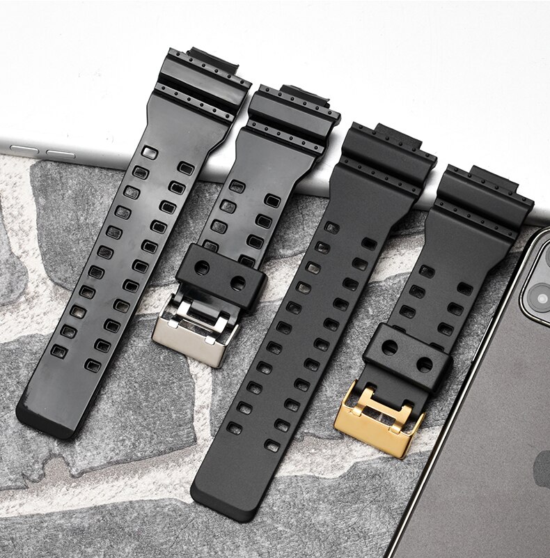 Correa de silicona para reloj Casio, G-SHOCK, GA-110, GD-100, resistente al agua, repuesto de goma para pulsera deportiva, accesorios para reloj