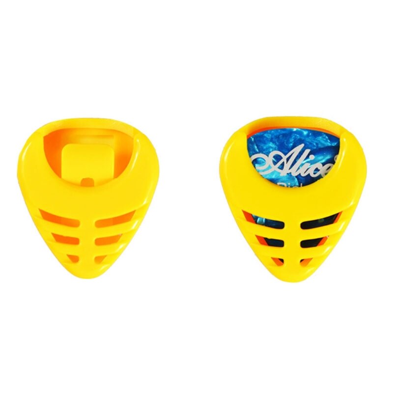 1pc bærbare plactic guitar pick plekter holder kasse boks akustisk hjerteformet
