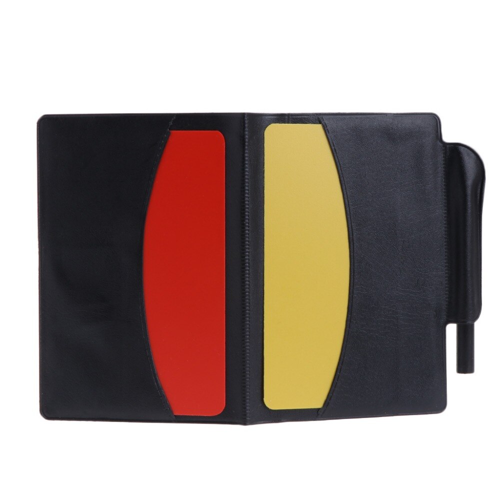 Sport Football Soccer Referee Wallet Notebook with Red Card and Yellow Card
