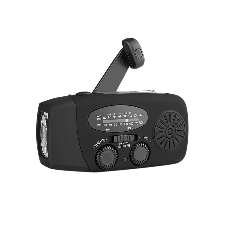 Multifunctionele Hand Radio Solar Crank Dynamo Powered Am/Fm/Noaa Weather Radio Gebruik Emergency Led Zaklamp En Power bank: Default Title