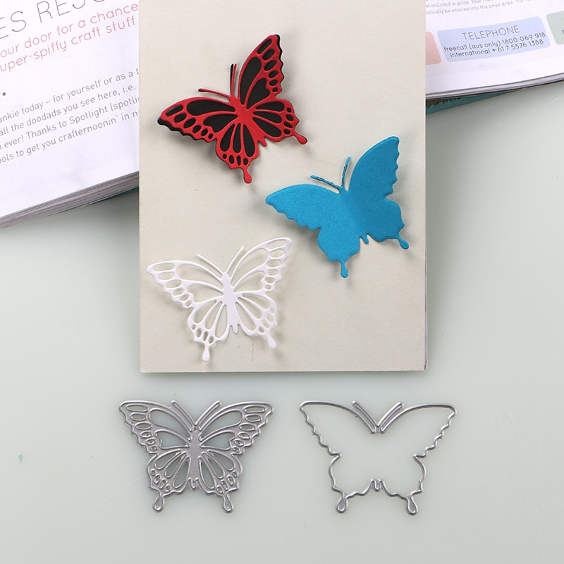 DUOFEN METALEN STANSMESSEN 3D vlinders set stencil DIY Plakboek Album