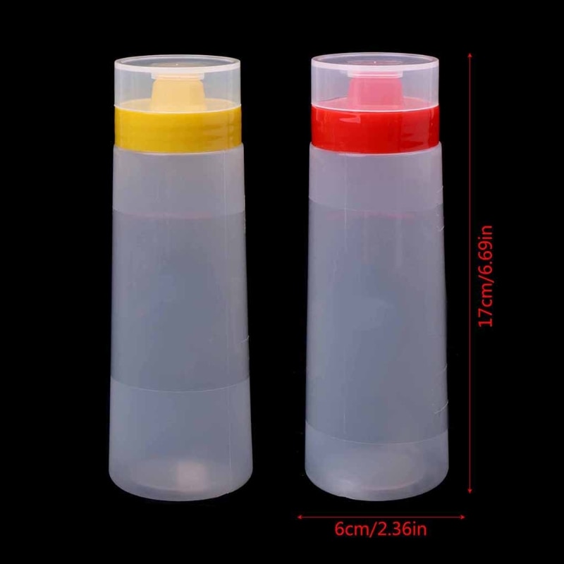 4-loch Kunststoff Salat Dressing Squeeze Flasche Würze Spender Ketchup Senf Küche Zubehör