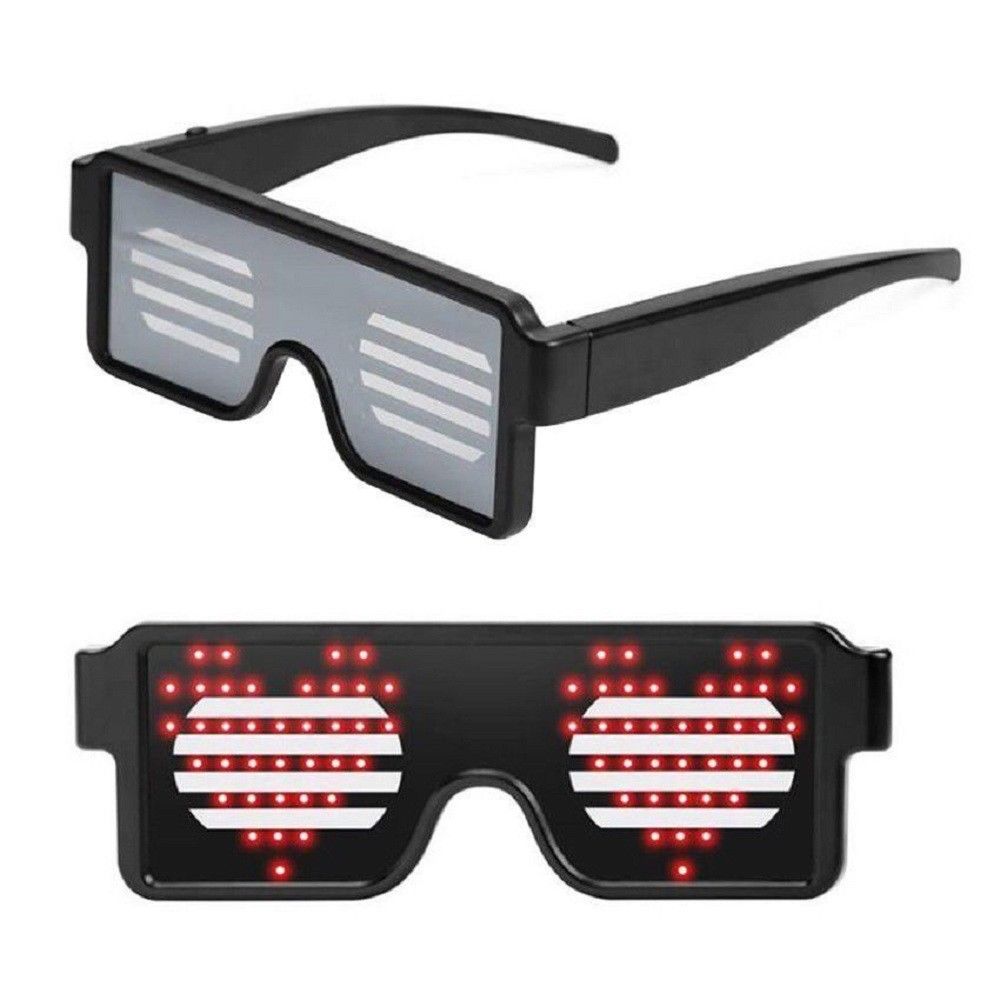 5 Color Light-Up Shutter Glasses LED Shades Sun Glasses Flashing Rock Party Eyewear Apparel Accessories: Red