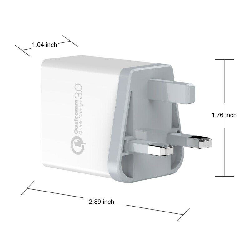 Quick Charge 3 multi-port USB QC 3.0 Hub di ricarica rapida adattatore per caricabatterie da muro di rete UK per Samsung iphone Xiaomi cellulare