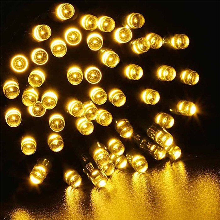 22 M 200 LED Solar Fairy Lights String Waterproof Solar Power Christmas Light Outdoor Garden LED Solar Lamp Decoration: warm white / 7M 50LED