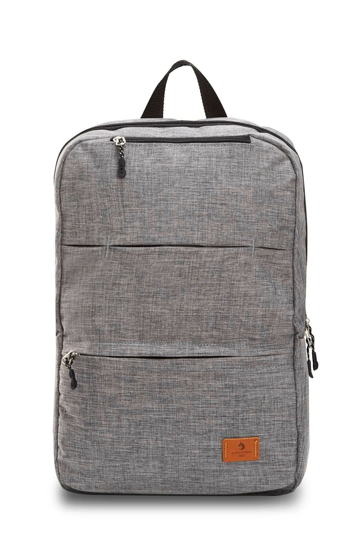 Mochila Unisex, 1 compartimento exterior, 2 compartimentos interiores, Bolsa multiusos, almacenamiento especial para ordenador portátil, tela impermeable, viaje, vacaciones: Gris