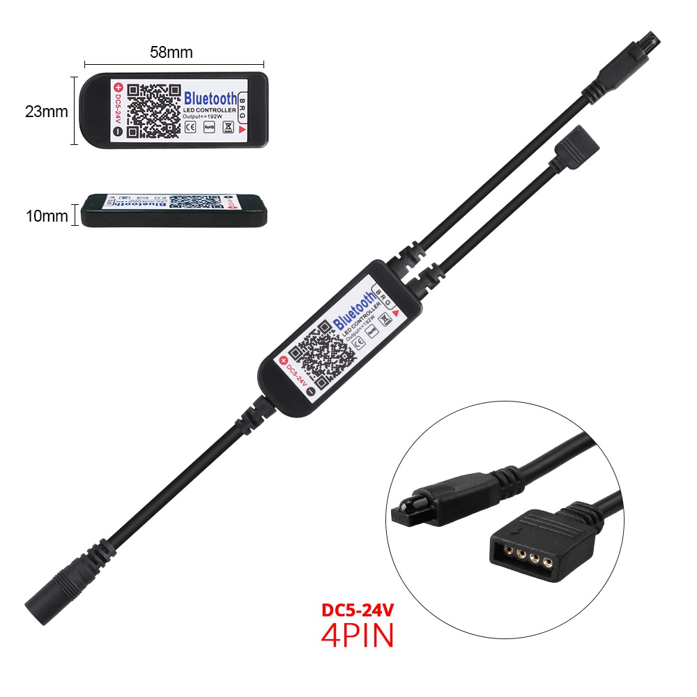 RGB RGBW Bluetooth LED Controller USB / 24 Keys / 40 Keys IR Remote Control / APP Control For RGB / RGBW / RGBWW LED Strip Light