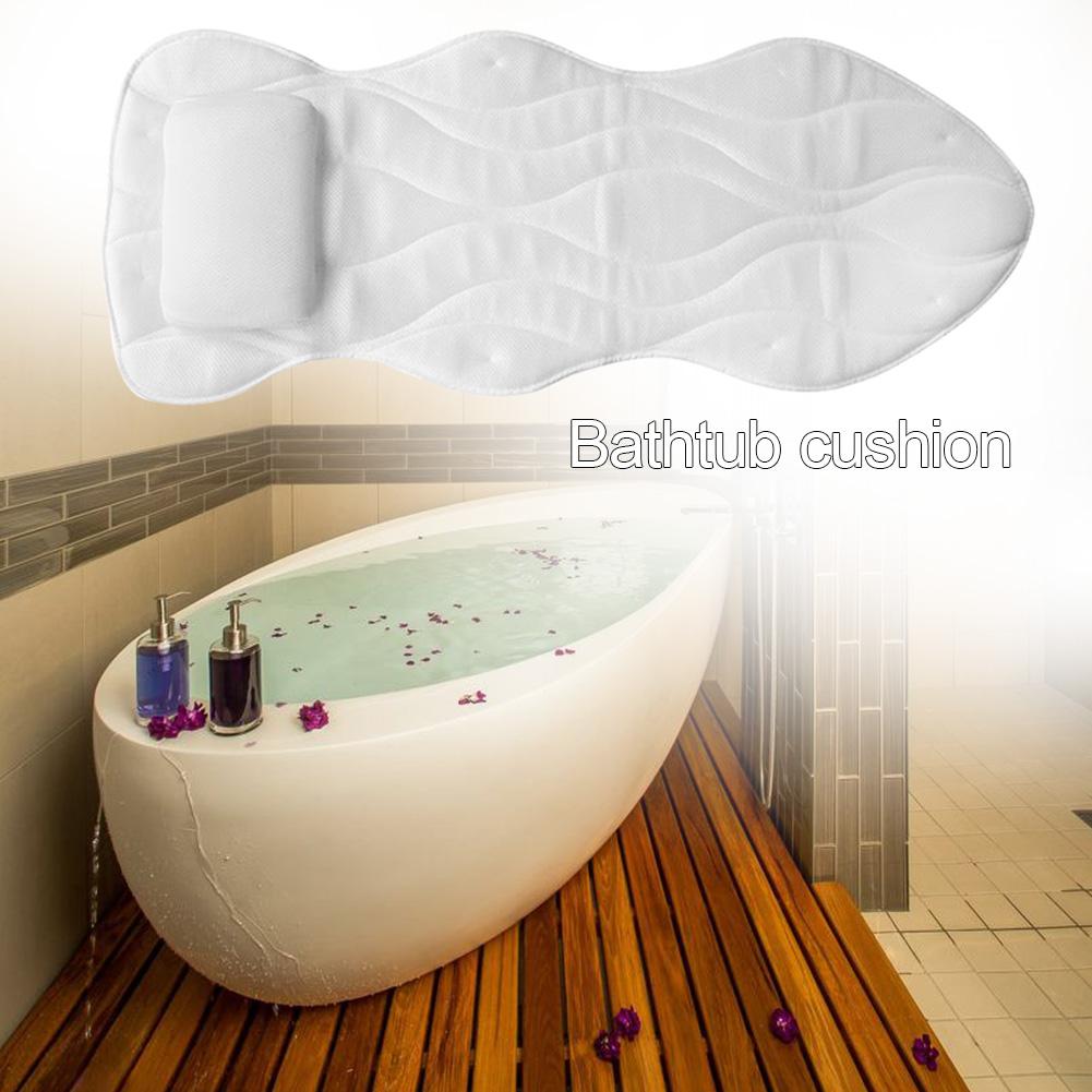 Full Body Bath Pillow Non-Slip Bath Bed Cushion Spa Bathtub Mattress For Head Neck Shoulder Support Non-slip Body Bath Mat