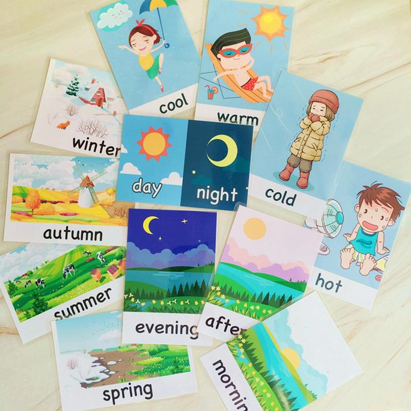 A-Z Educational Flash Cards Kids Early Educational 12 Season Flash Cards AU