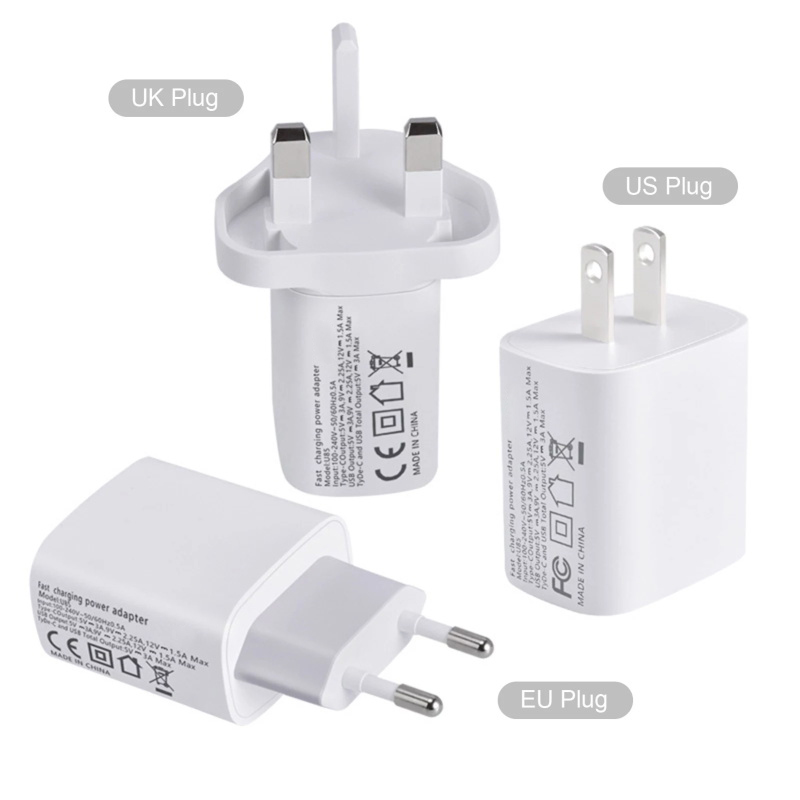 Caricabatterie rapido USB C a doppia porta PD per iPhone 13 Pro Max 12 Pro Max Mini 11 adattatore per telefono tipo C ue ricarica rapida per Mi HUAWEI