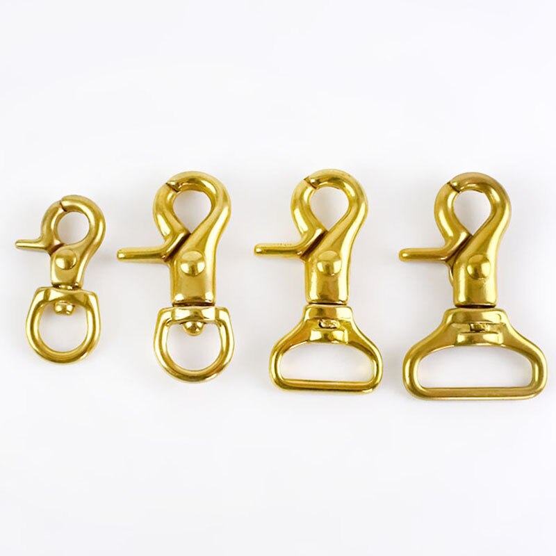 Meetee 2/5Pcs 8-25mm Solid Brass Buckle Bag Lobster Clasp Swivel Trigger Clips Dog Snap Buckles Strap Clamp Hang Hook Accessory