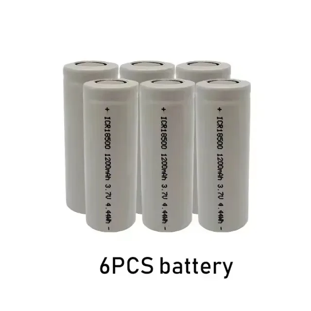 18500 rechargeable lithium-ion battery 3.7V 1200mAh, suitable for strong light flashlight anti light special lithium battery: Red