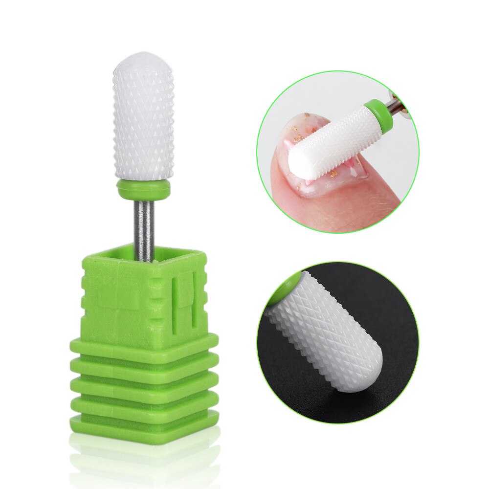 Taladro del clavo Bits Frezy ¿Frezarki Manicur Embout Ponceuse Ongle Frez Ceramiczny ¿Paznokci broca de clavo de cerámica Frez broca para uñas: 03