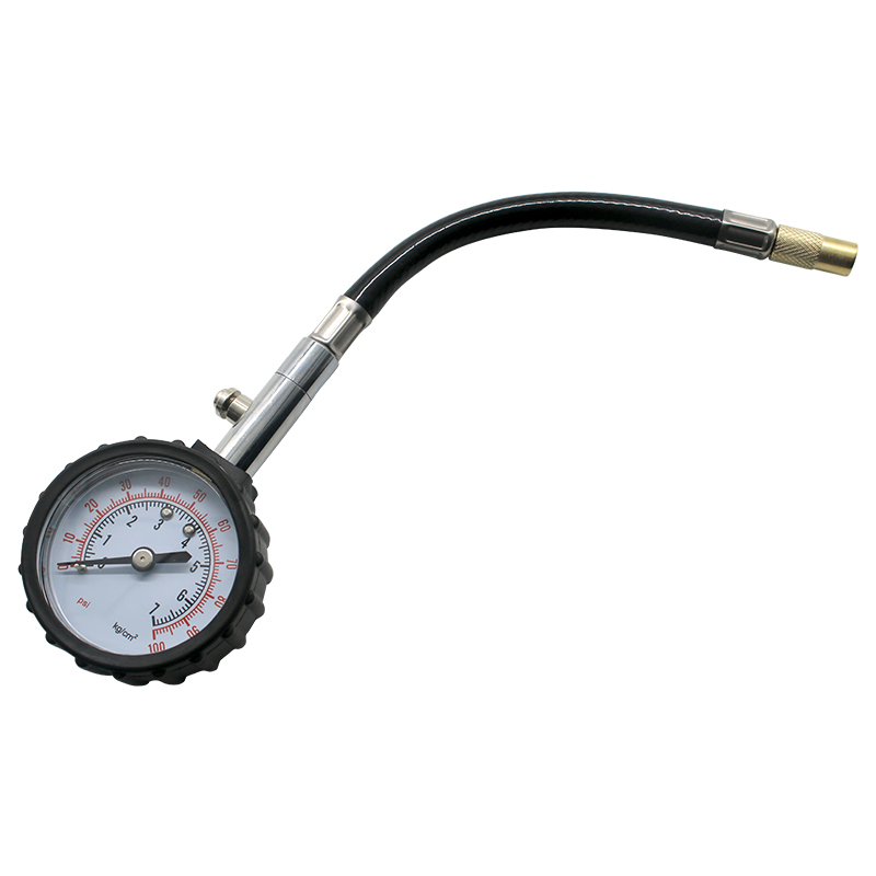 Hochpräziser Reifen luftdruck prüfer mit 0-100 psi Universal-Langrohr-Reifendruck messer für Auto und Motorrad