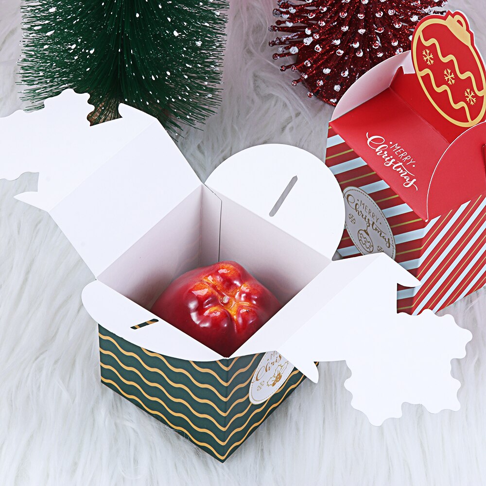 5 stk / sæt glædelig jul slikpose taske juletræskasse papir æblekasse slikpose containerforsyning dekoration
