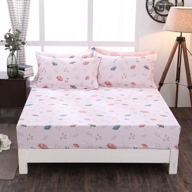 100% baumwolle Ausgestattet Blatt Auf Elastische Band Matratze Abdeckung Gedruckt Bettlaken Matratze Abdeckung 120x200 cm/150 x 200 cm/180x300 cm