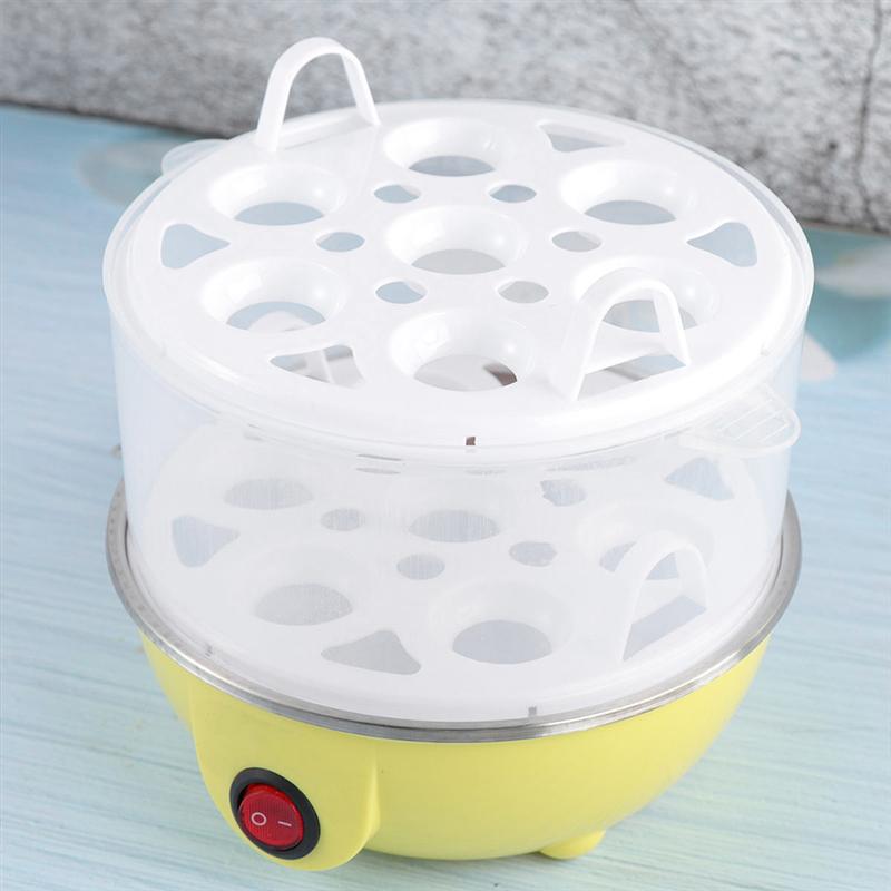 1pc Double Layers Egg Steamer Multi-purpose Mini Egg Steamer Automatic Power off Egg Boiling Machine