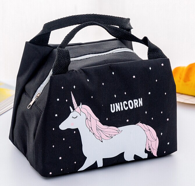 Cartoon Cute Lunch Bag For Women Girl Kids Children Thermal Insulated Lunch Box Tote Food Picnic Bag Milk Bottle Pouch: 3