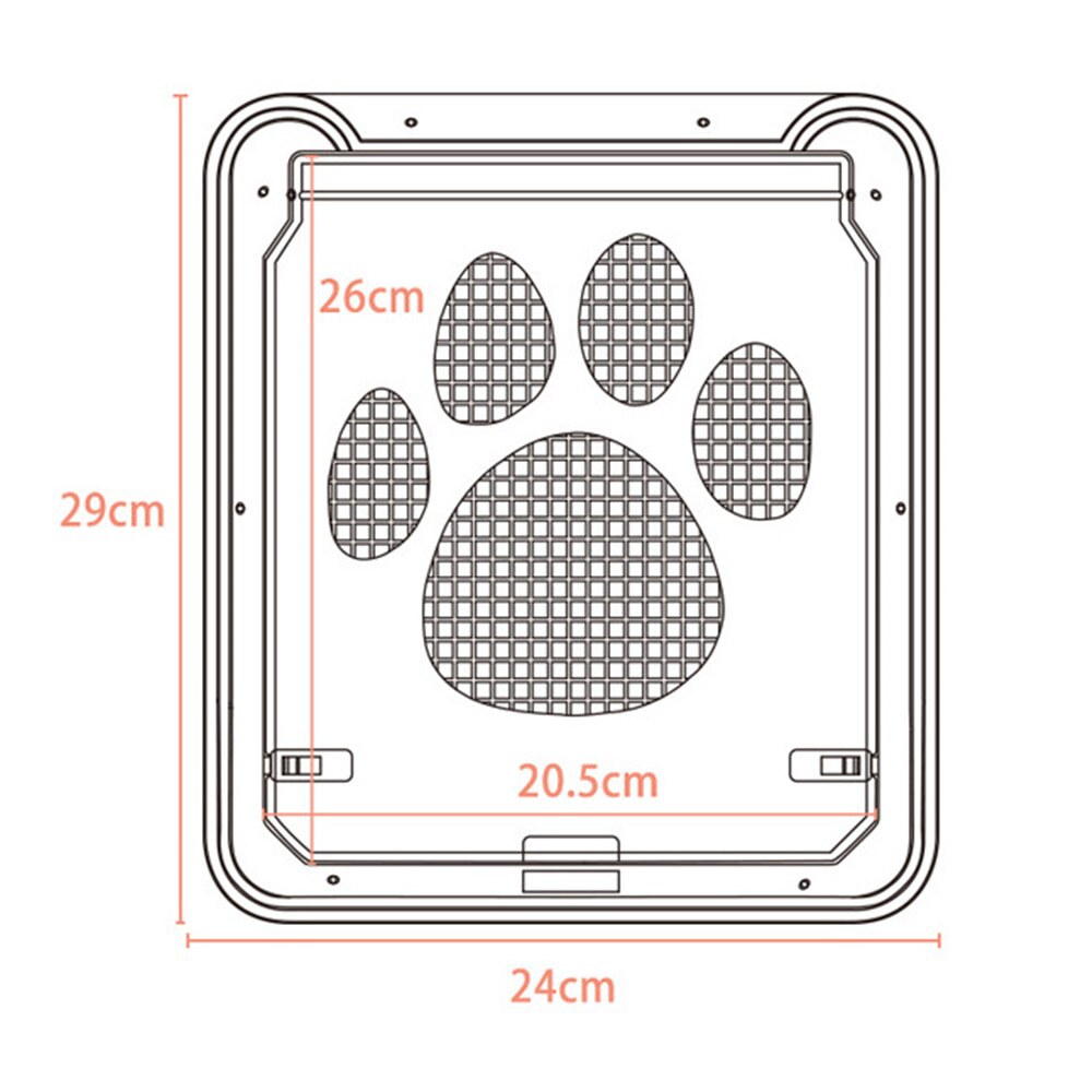 Haustier Hund Bildschirm Tür Ebene Klappe Tür Katze Tor Fenster Zaun Tür Kätzchen Sicherheit Tunnel Anti-Biss Liefert mit 4 weg sperren: Katze Tor 24x29CM