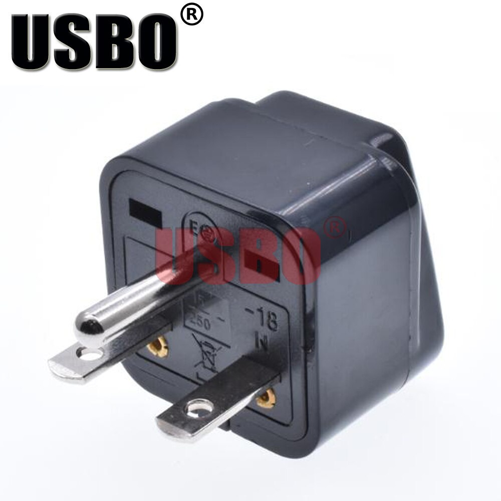 Black white American travel universal adaptor plug 15A 250V USA Canada Thailand Japan Taiwan power adaptor plug socket convertor