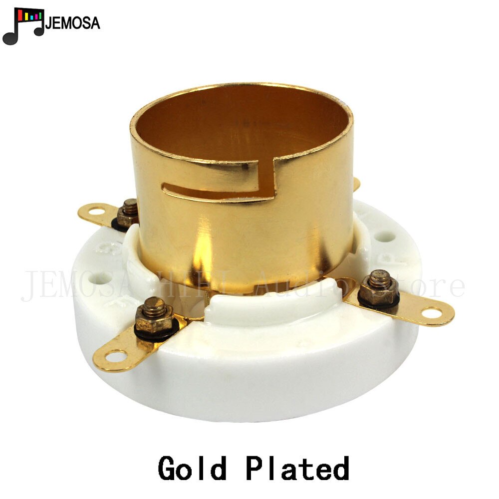 1PC Ceramic Tube Socket 4Pins Electron Tube Socket For 845 211 805 FU-5 Vacuum Tube: Gold Plated