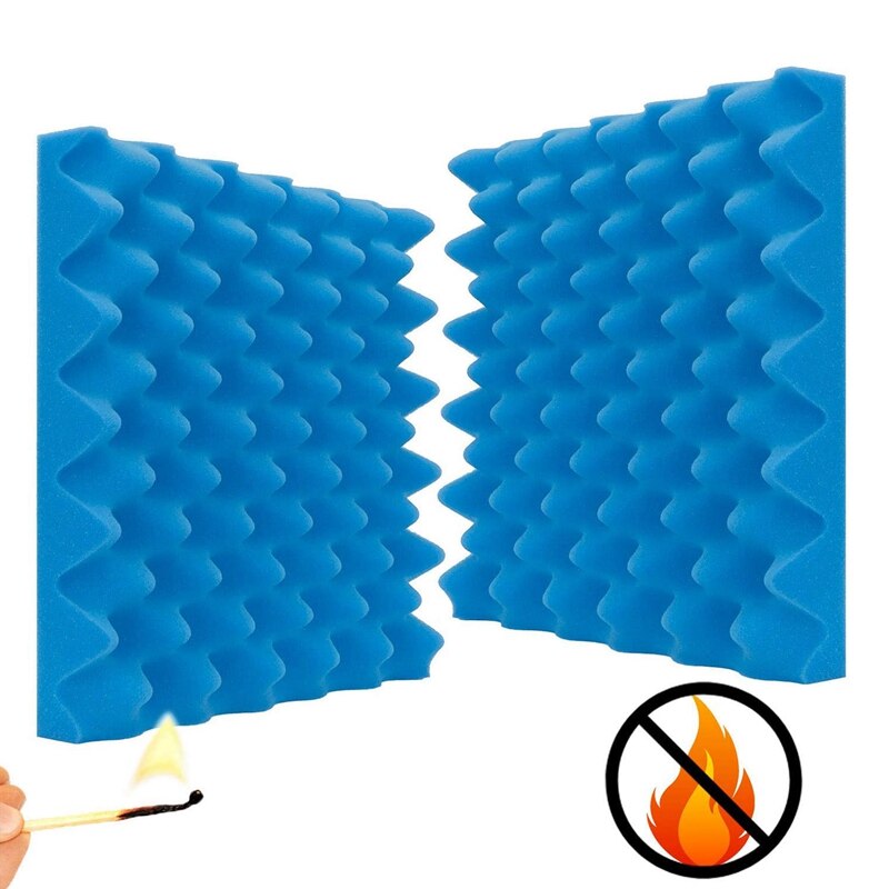 12Pack Acoustic Foam Panels Egg Crate Foam Sound Proof Padding 1 InchX12 InchX12 Inch Studio Acoustical Treatments Foam