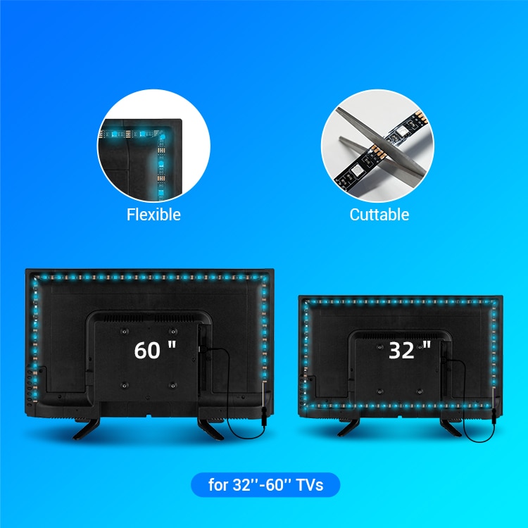 BroadLink 3m Smart Wireless Led Light Strip, cuttable led rechargeable light strips Works With Google Home & Alexa