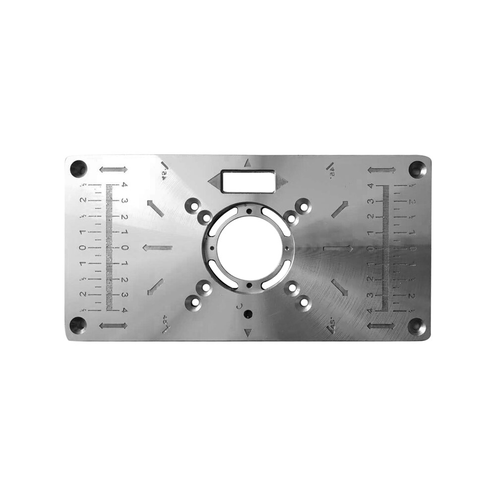 Plaque d'insertion de Table de routeur, établi de travail du bois en Aluminium, modèles de défonceuse à bois, Machine à graver avec 4 anneaux outils