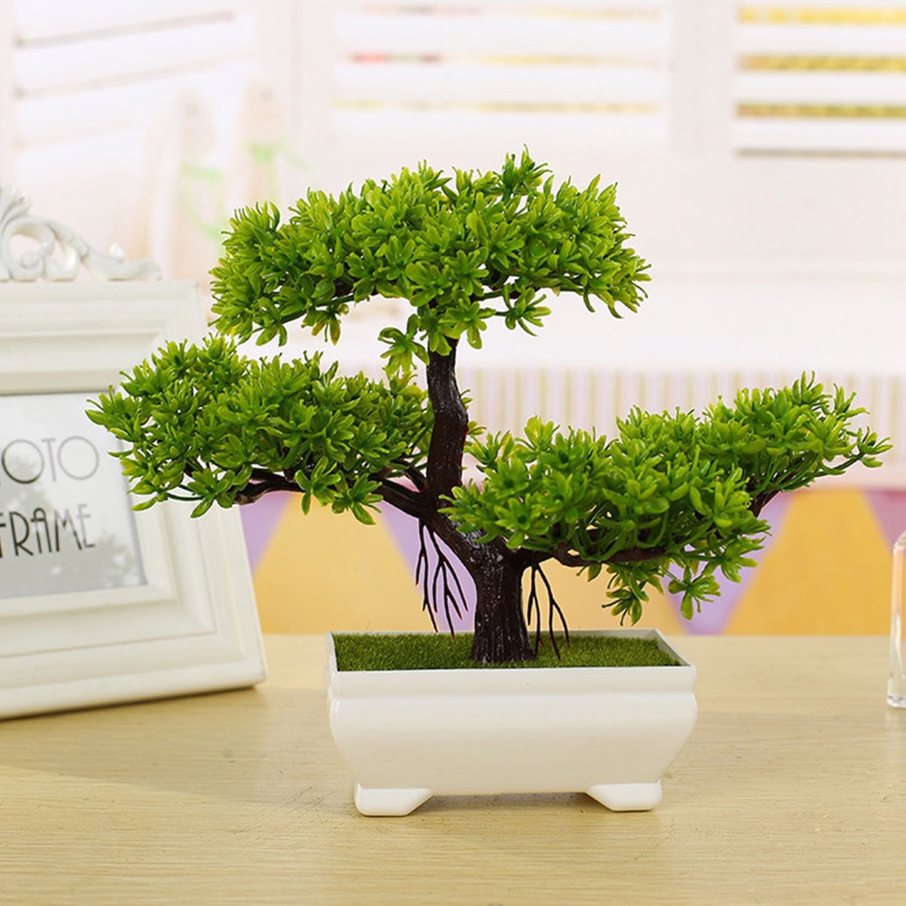 Artificial Bonsai Tree Mini For Home Office Indoor Decor Simulation Plants Desktop Ornaments