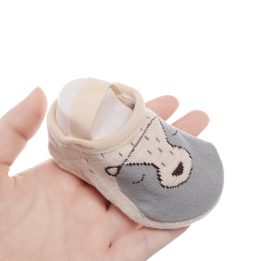 1 paire de chaussures mignonnes pour bébés tout-petits | Chaussettes de sol antidérapantes en coton, chaussons de premiers marcheurs, chaussons confortables pour garçons et filles