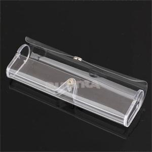 Transparent reading glasses case plastic eyeglass case for myopic lens multicolour eyewear case PVC glasses box 6 Colors: Transparent