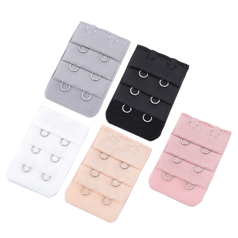 5Pcs Bra Extender Strap Extension 2 Hooks 3 Rows Women Intimates Adjustable Bra Hook Extenders Womens Handmade DIY Accessoires: MULTI