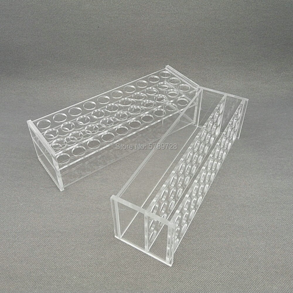 1pcs Clear Organic glass Test Tube Rack Testing Tubes Holder Storage Stand Shelf Hole DIA 13/16/19/21/26/31mm For School Lab
