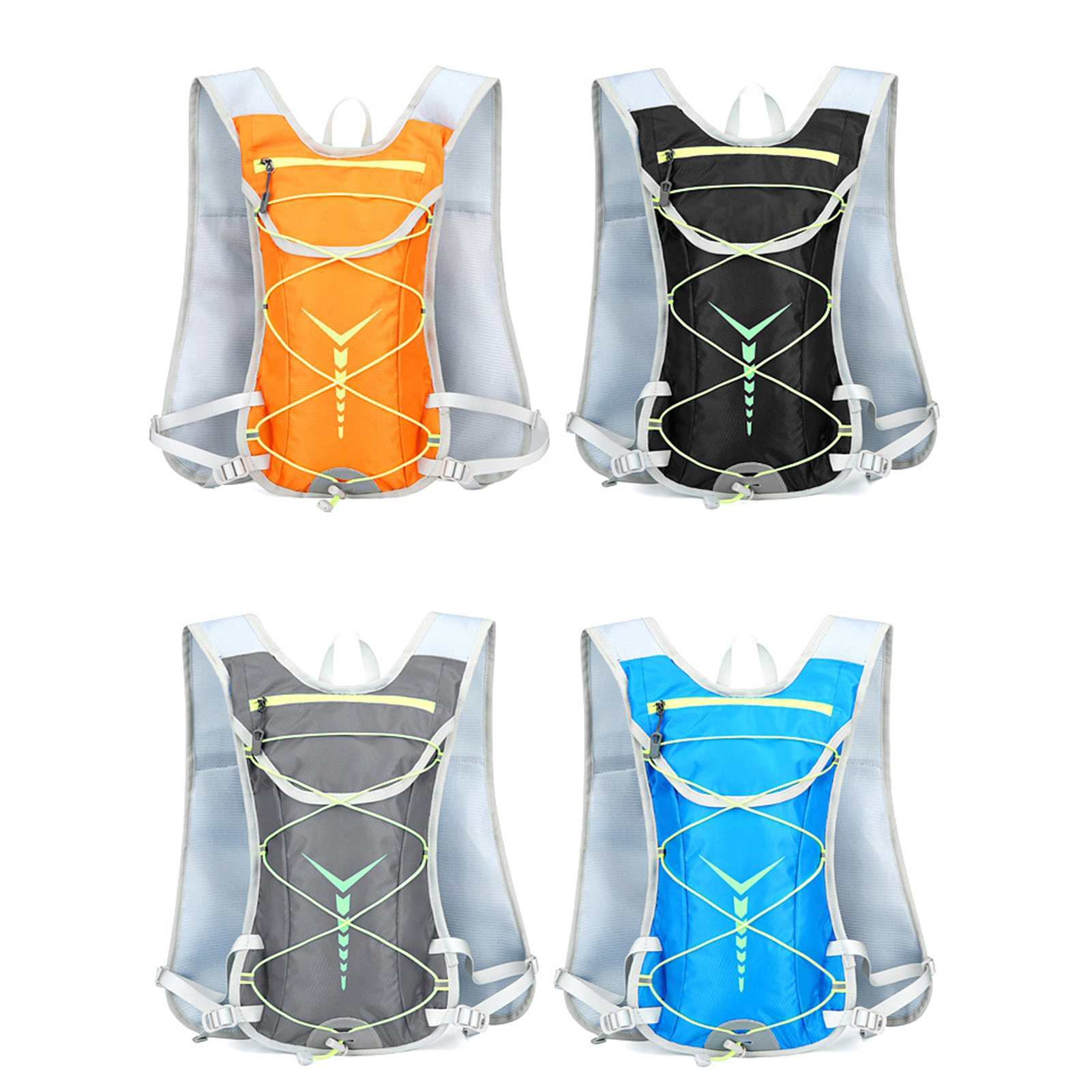 Wandeldagrugzak Waterzakrugzak Nylon drinkrugzak Waterrugzak met 2L drinkzak voor fietsen Hardlopen Fietsen