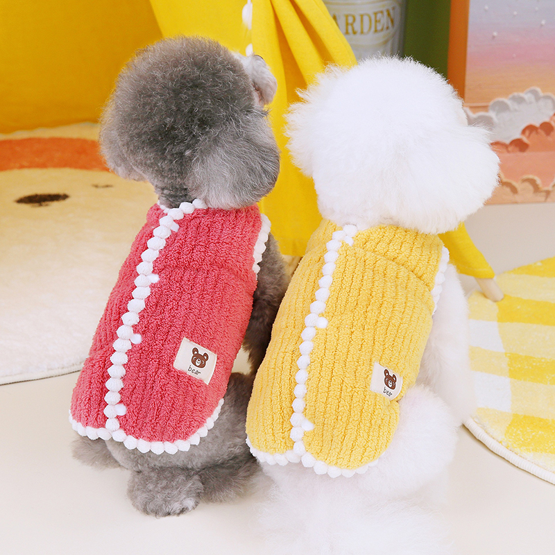 Abrigo de lana cálido para perros, ropa suave y acogedora para mascotas para perros pequeños, gatos, chaqueta bonita para cachorros, ropa para Bulldog Francés, Chihuahua y Yorkies