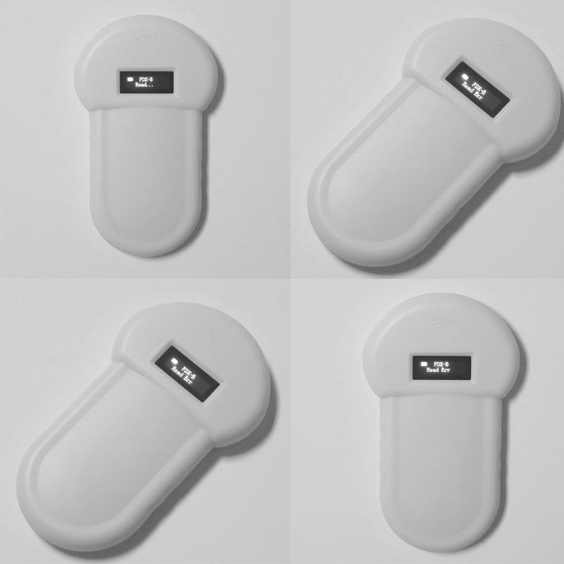Lector portátil de chips para mascotas, escáner de reconocimiento de Microchip de animales para transponedores de gatos y perros, funda acolchada