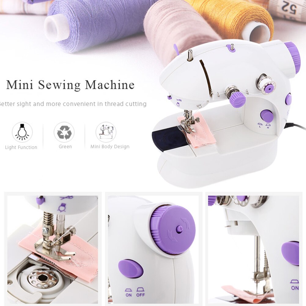 Household Portable Mini Adjustable Electric 2 Speeds Sewing Embroidery Fully automatic multifunctional small sewing machine