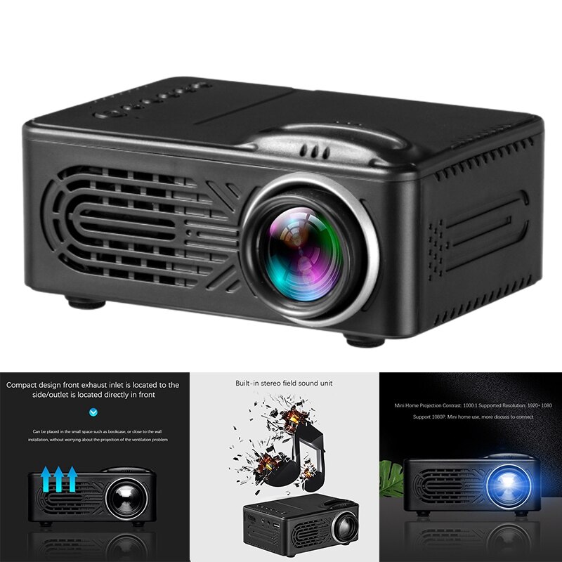 Led Projector Projector Ondersteuning Pc Laptop Usb Stick Usb Sd Av Hdmi-ingang Voor Video Movie Game